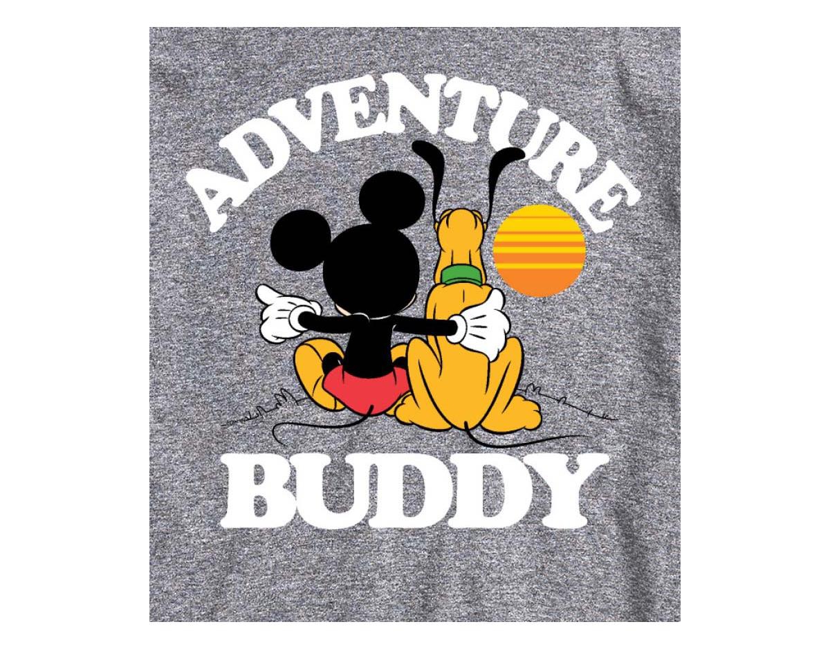 Airwaves Hybrid Apparel Disney Adventure Buddy Mens Short Sleeve Tee In Ath Hthr
