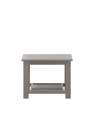 Riviera All-Weather Poly Resin Wood Two Tiered Adirondack Slatted Coffee Conversation Table