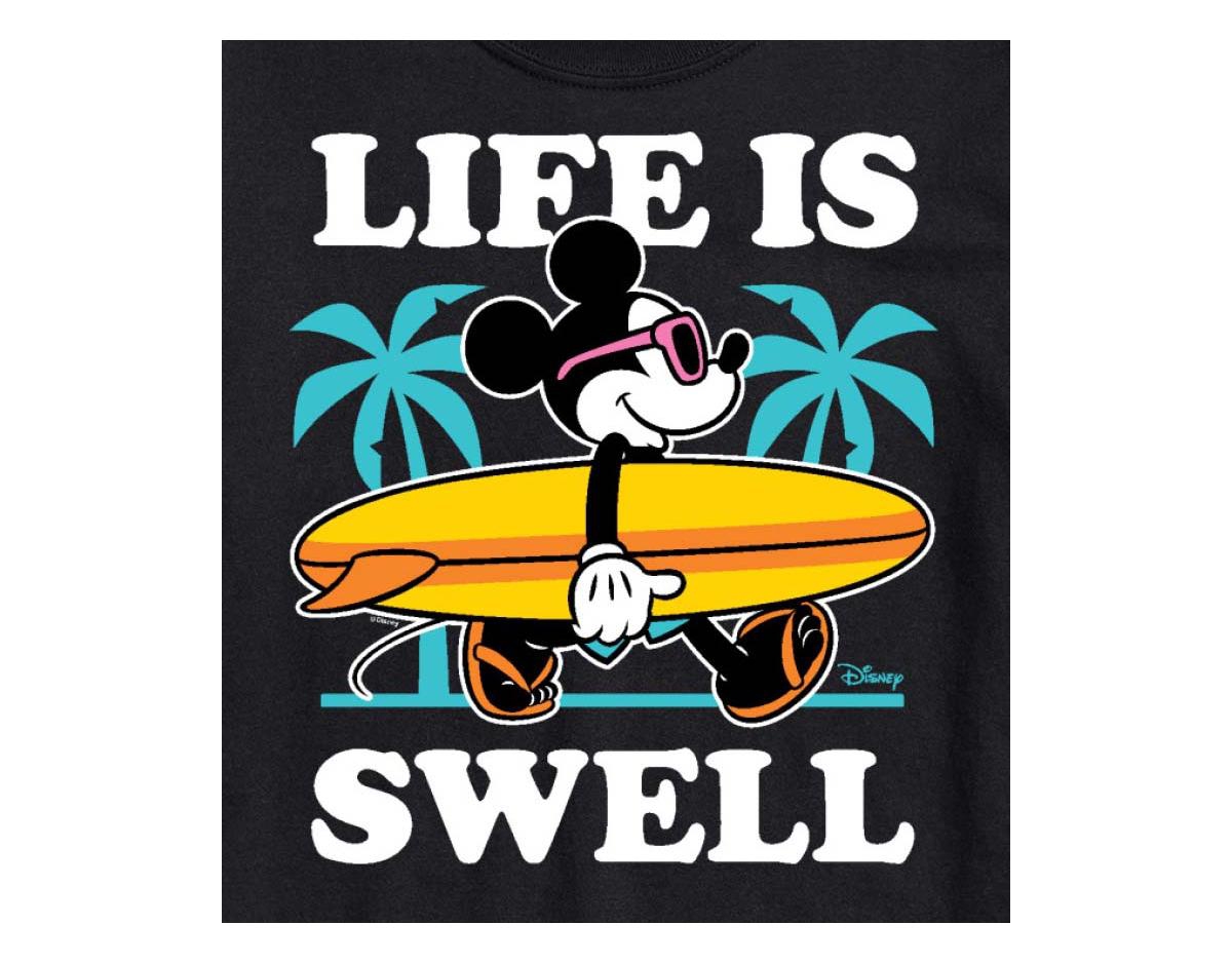Airwaves Hybrid Apparel Mickey Summer Mens Short Sleeve Tee In Black