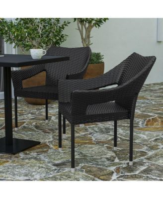 Eldon Weather Resistant Indoor/Outdoor Stacking Patio Dining Chair With Steel Frame And Pe Rattan