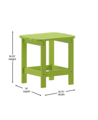 Riviera Poly Resin Indoor/Outdoor All-Weather Adirondack Side Table