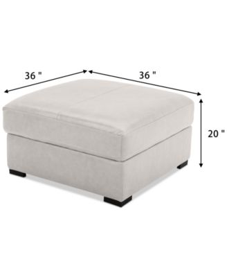 Radley 36" Leather Storage Ottoman