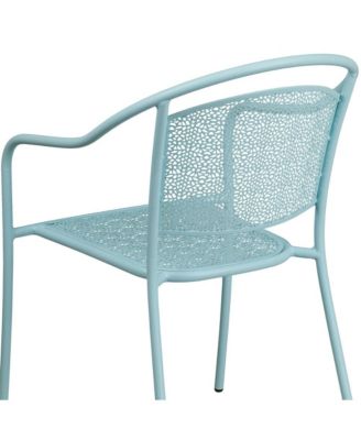 Commercial Grade 5 Pack Indoor-Outdoor Steel Patio Arm Chair With Round Back