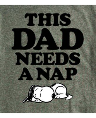 Hybrid Apparel Peanuts Dad Nap Mens Short Sleeve Tee