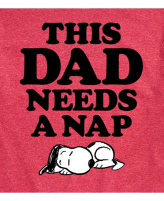 Hybrid Apparel Peanuts Dad Nap Mens Short Sleeve Tee