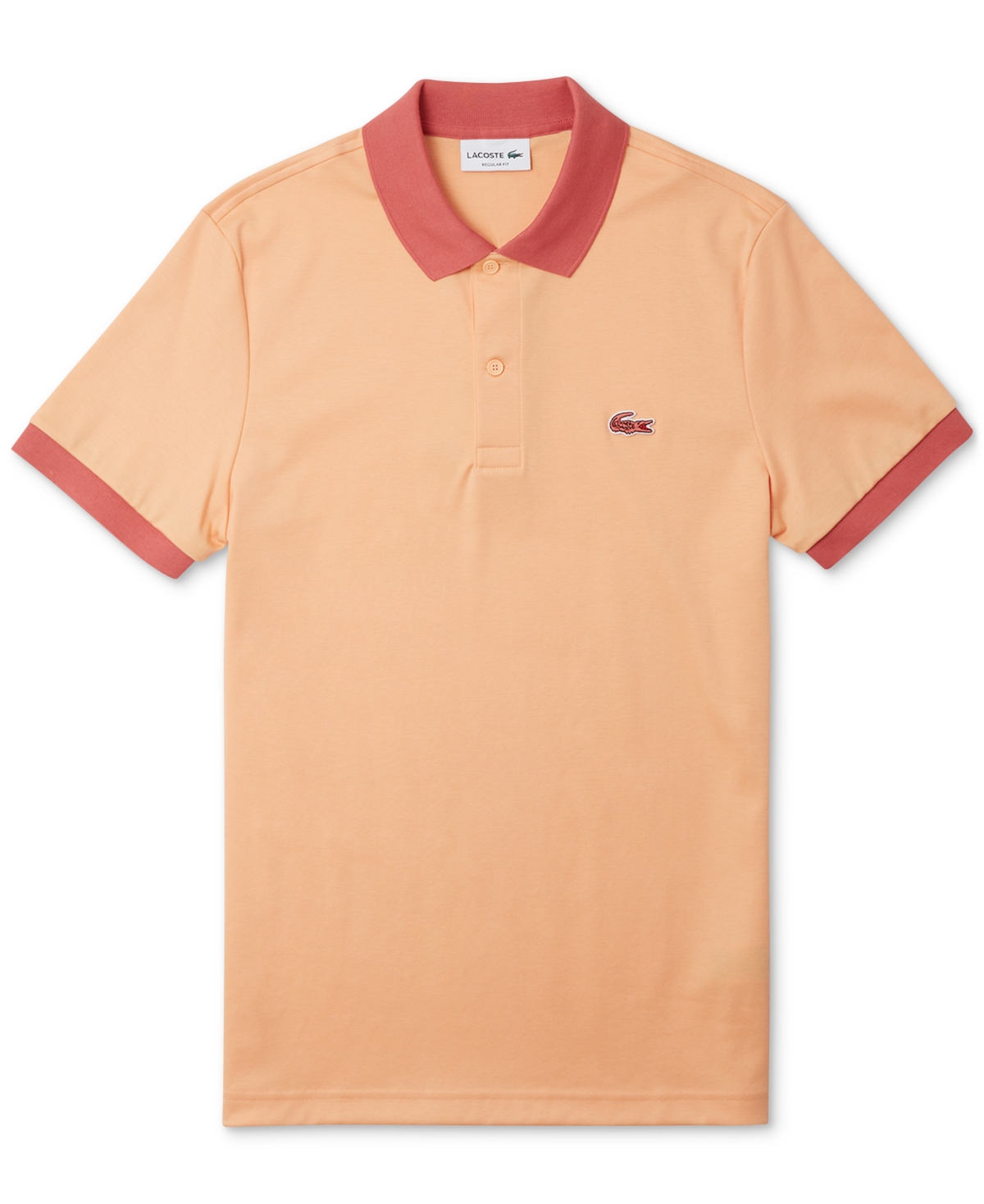 LACOSTE MEN'S SHORT-SLEEVE CONTRAST-TRIM POLO SHIRT, CREATED FOR MACY'S