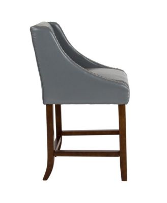 Taylorsville 24 Inch Counter Height Stool With Nailhead Trim