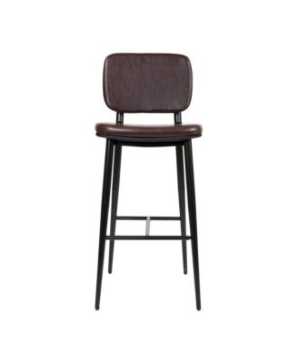 Regency Barstools Contemporary Metal Frame Stools With Integrated Footrest - Set Of 2