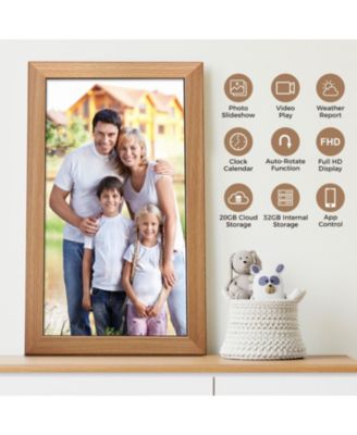 21in Cloud Frame Digital Photo Frame - Easy Photo Share APP- 20GB Cloud Storage, Auto-Rotate.