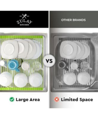 Multipurpose Heavy-Duty Silicone Roll Up Sink Drying Rack