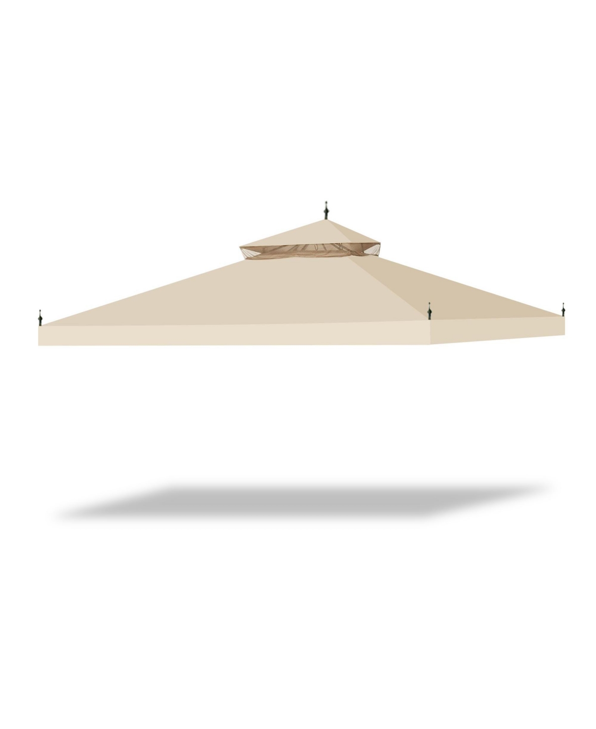 10'x10' Water Resistant Canopy Top Replacement for Arrow Gazebo Dual Tier Beige MS17-301-004-20 - Tan