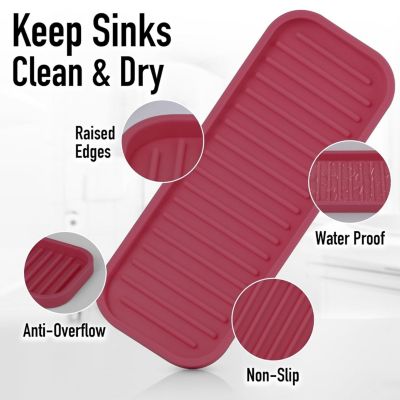 Silicone Sponge Holder for Kitchen Sink - Flexible Multipurpose Soap Tray