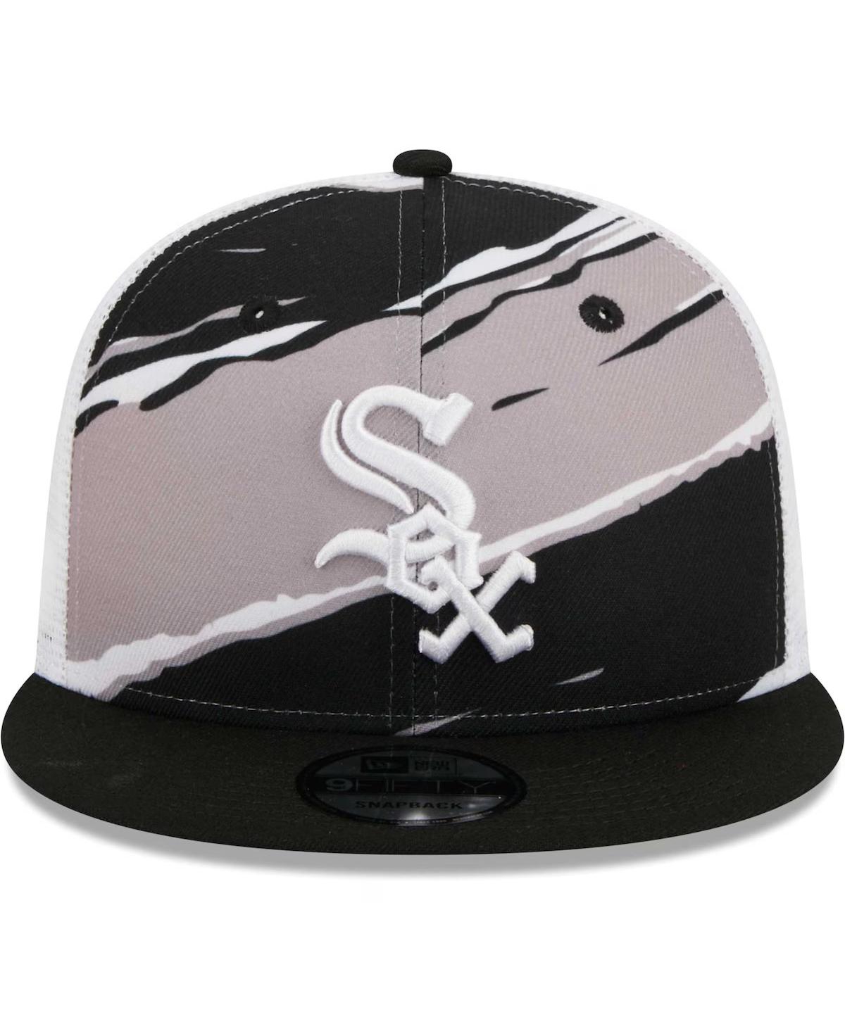 New Era Men'sChicago White Sox Tear Trucker 9Fifty Snapback Hat - Black