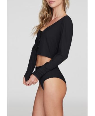 Women's The Cropped Cardigan - Modal Silk Rib