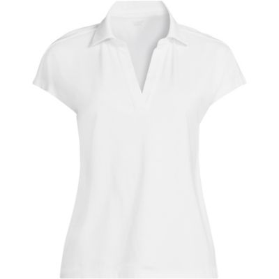 Plus Size Supima Cotton Johnny Collar Polo