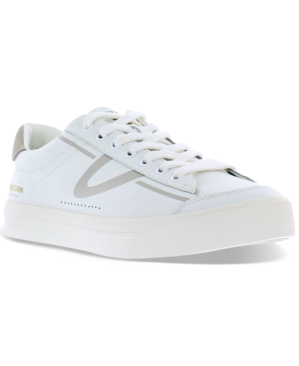 Women's Hopper Casual Sneakers from Finish Line - White, Taupe