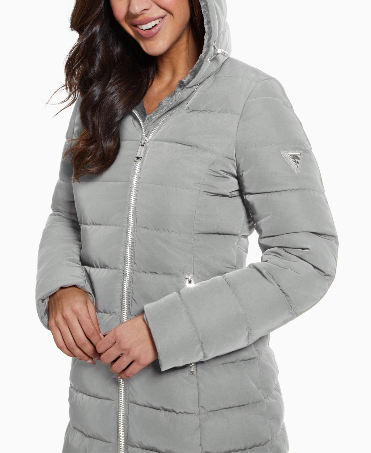 Guess Women's Faux-Fur-Lined Hooded Puffer Coat