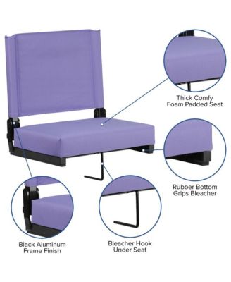 EMMA + OLIVER Set of 2 Aluminium   500 lb. Capacity, Ultra-Padded Seat, Lightweight Stadium Chair