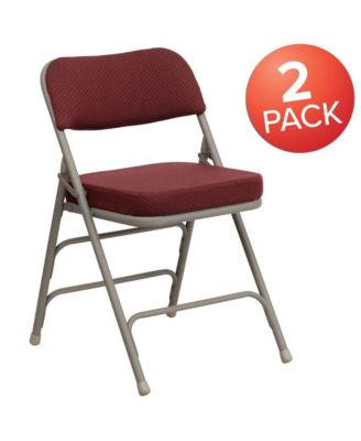 2 Pack Home & Office Portable Party Events Fabric Padded Metal Folding Chair