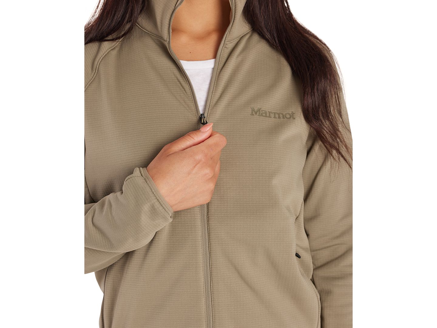 Женская куртка Marmot Leconte Fleece, цвет: Vetiver — фото 4