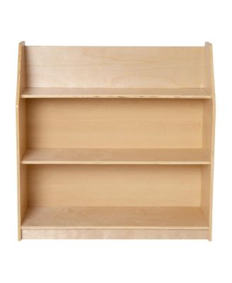 Kid'S Bookshelf Or Toy Storage Shelf For Bedroom Or Playroom In Wood Finish With Safe, Kid-Friendly Curved Edges