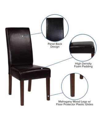 Ellison Mid-Century Panel Back Parsons Accent Dining Chair - Set Of 4