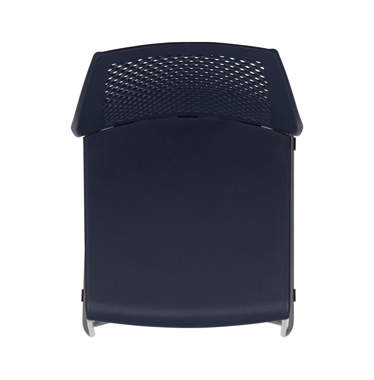 Emma+Oliver Home And Office Sled Base Stack Chair With Air-Vent Back - Guest Chair