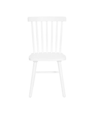 Torrin Set Of Two Premium Solid Wood Spindle Back Dining Chairs With Saddle Seats And Floor Protectant Felt Pads