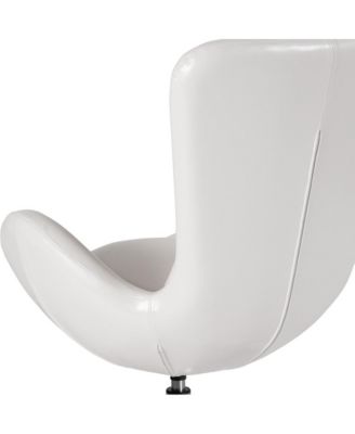 Soro High-Back Egg Style Lounge Chair With 360° Swivel Metal Base
