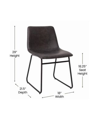 Carrollton 18 Inch Bucket Seat Dining Chairs, Set Of 2