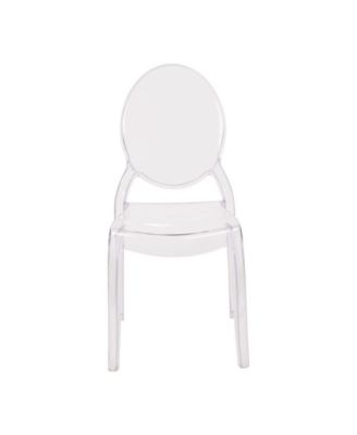 Multifunctional Polycarbonate Resin Stacking Accent Chair With Extra Wide Seat, Set of 4