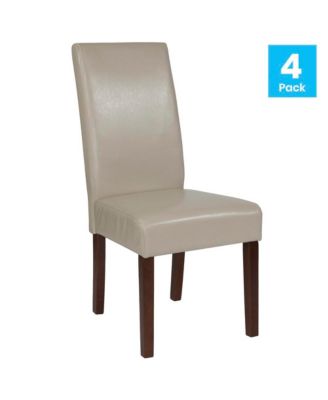 Ellison Mid-Century Panel Back Parsons Accent Dining Chair - Set Of 4