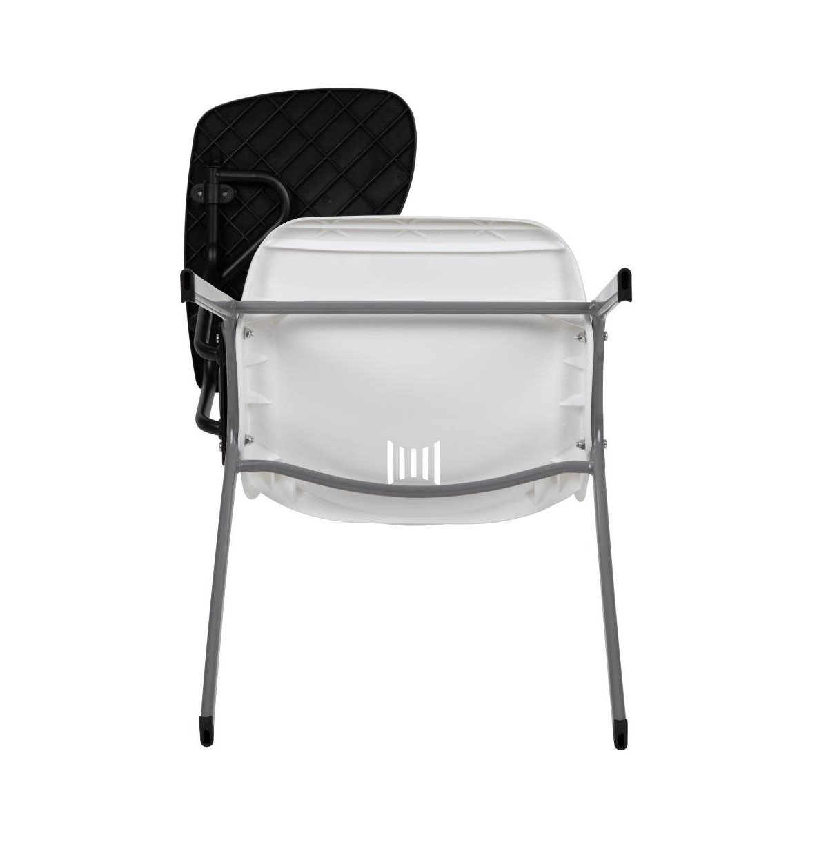 Emma+Oliver Ergonomic Shell Chair With Right Handed Flip-Up Tablet - Tablet Arm Desk
