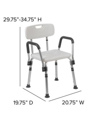 300 Lb. Capacity Quick Release Back & Arm Shower Chair