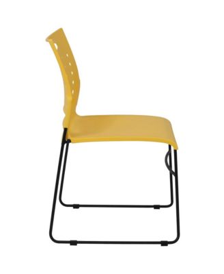 Home Office Plastic Accent Sled Base Stack Chair - Air-Vent Back