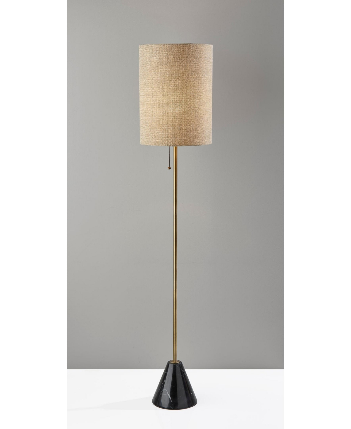 Adesso 61" Tucker Floor Lamp In Antique-like Brass