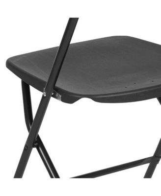 Set Of 10 Stackable Folding Plastic Chairs - 650 Lb Weight Capacity