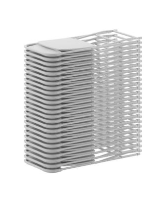 Set Of 6 Stackable Folding Plastic Chairs - 650 Lb Weight Capacity