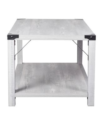 Green River Modern Farmhouse Engineered Wood Coffee Table And Powder Coated Steel Accents