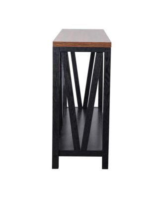 Erikson Modern Farmhouse Engineered Wood Sofa Table With Wood Bracing And Lower Shelf