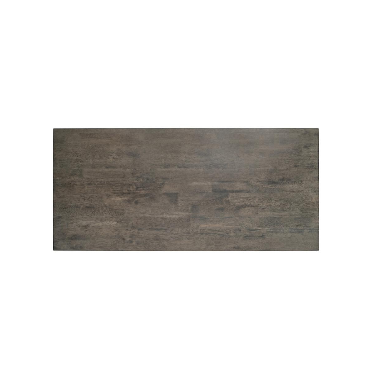 Matty Rustic Coffee Table With Lower Shelf, Farmhouse Style Solid Wood Accent Table -rustic white frame