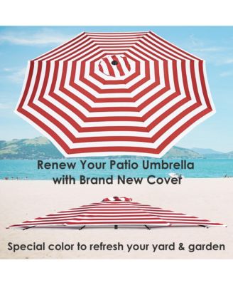 10 Ft Patio Umbrella Replacement Canopy Market Table Top Sunshade Cover Market
