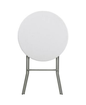 2.6-Foot Round Plastic Bar Height Folding Table