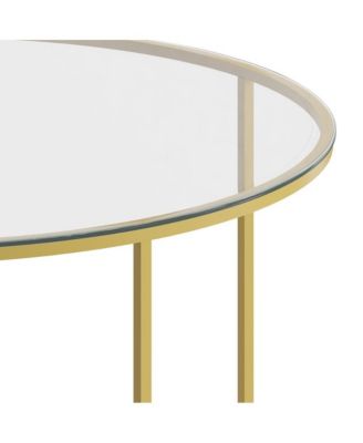 Fairdale Coffee Table With Round Cross Brace Frame