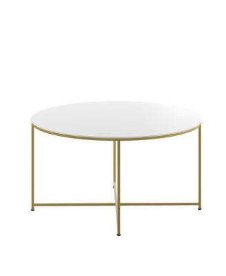 Fairdale Coffee Table With Round Cross Brace Frame