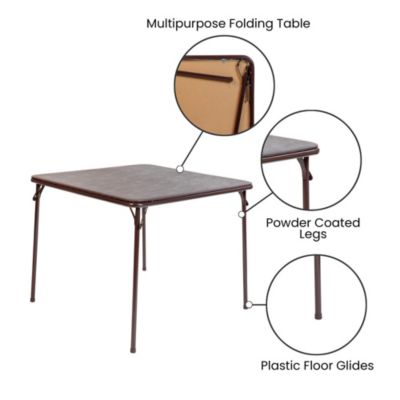 1 Pc. Wood Foldable Vinyl-Top Dining Table