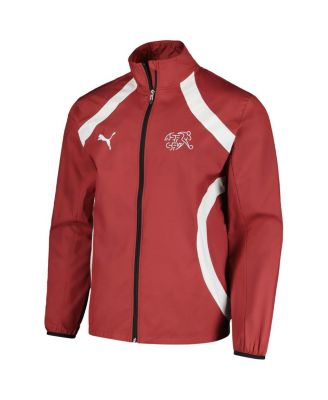 Men's Red Switzerland National Team 2024 Pre-Match Full-Zip Hoodie Jacket