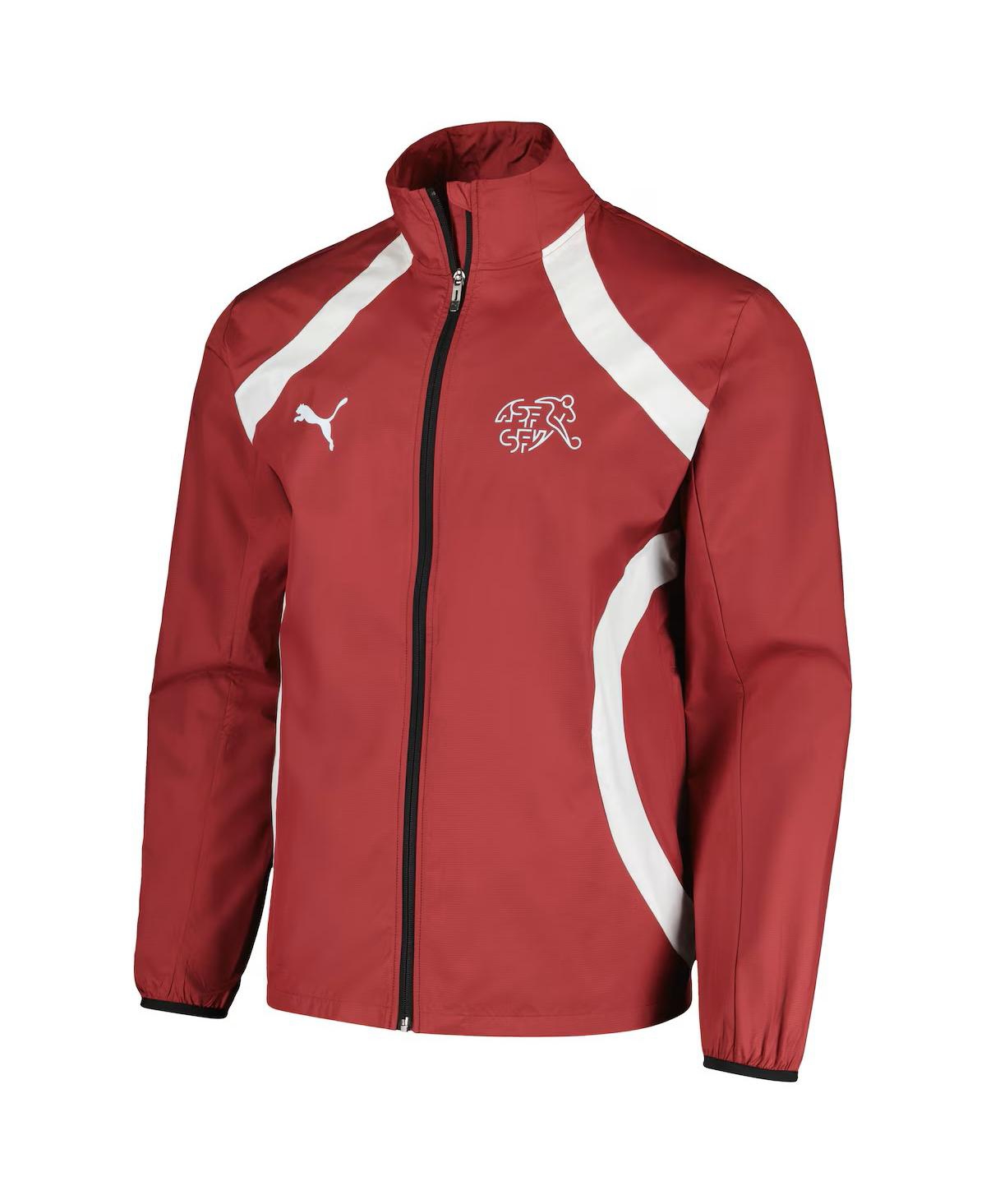 Puma Men'sSwitzerland National Team 2024 Pre-Match Full-Zip Hoodie Jacket - Red