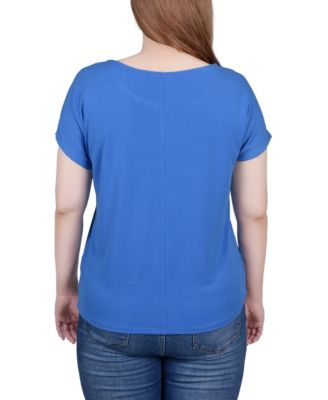 Short Sleeve Extended Sleeve Tunic Top