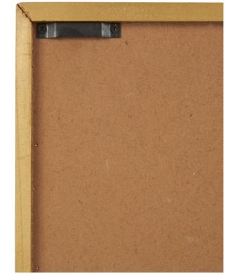 Gold Wood Leaf 3D Wall Decor with Beveled Frame, Set of 2 13"W, 17"H